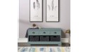Merax Shoe Storage Bench with 3 Drawers and 3 Rattan Baskets for Entryway Hallway and Living Room Without Cushion Green - BDOTQGMAL