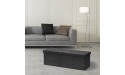 Otto & Ben 45 Storage Ottoman with SMART LIFT Top Upholstered Tufted Bench Foot Rest Dark Grey - BA19HX4RN