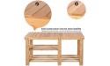 SONGMICS 100% Bamboo Shoe Rack Bench,3-tier Entryway Storage Organizer with Seat Shoe Shelf for Boots,Ideal for Hallway Bathroom Living Room Corridor Kitchen and Garden Natural ULBS06N - B15O5ODVV