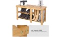 SONGMICS 100% Bamboo Shoe Rack Bench,3-tier Entryway Storage Organizer with Seat Shoe Shelf for Boots,Ideal for Hallway Bathroom Living Room Corridor Kitchen and Garden Natural ULBS06N - B15O5ODVV