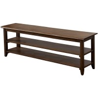 TinyTimes Shoe Bench 3-Tier Wood Heavy Duty Shoe Rack Bench Shoe Organizer Shelf Ideal for Entryway Living Room Holds Up to 550 lbs -Drak Brown 48 - BZCHSAN51
