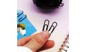 100pcs 28mm Black Paper Clips Medium Size Paperclips in Black Paper Clip Holder with Built-in Magnetic Ring for Desk Organizer Accessories Dispensers Black Color - BEFE846DH