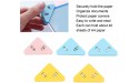 10pcs Triangular Book Page Corner Clip 90 Degree Corner Clip 3 Color,PET,Protect Paper Corners ,Suitable for Test Paper Music Scores Office Clips,Each Hold About 40 Sheets of A4 Paper - B8QXQ314X