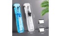 2 Pcs Handheld Paper Fast Clam Clip Dispenser Plastic Portable Paper Clipper with 16 Pieces Metal Refill Clips for Office Home School - BPC87KVE0