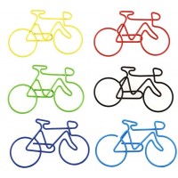 50 Pcs Bicycle Paper Clips Multicolor Bike Clips Stationery Clips Marking Clips Clamps Bookmark Office School Gift - BBXL54A06