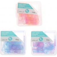60pcs Small Mini Paperclip Candy Color Clear Stationery Binder Clip Table Office School Supplies Binding Clips Paper - BTEXWKRH7