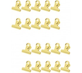 cabilock 20PCS Metal Hinge Clip Small Bull Clip Corkboard Clip Bull Binder Paper Clip Clamp for Food Bags Pictures Photo Office School Supplies - B37I9ZNEP