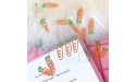 Cartoon Vegetable Radish Carrot Shaped Paper Clip Bright Colors Photo Clip Bookmark DIY Handmade Decor School Stationery Binder Clip Paper Clips Assorted Sizes Colors Paper Clips Assorted Sizes Gold - BIQIS6Q6R