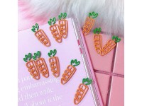 Cartoon Vegetable Radish Carrot Shaped Paper Clip Bright Colors Photo Clip Bookmark DIY Handmade Decor School Stationery Binder Clip Paper Clips Assorted Sizes Colors Paper Clips Assorted Sizes Gold - BIQIS6Q6R