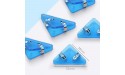 ERCRYSTO Triangle Paper Clip Document Clip Bookmarks Bag Clips Office Paper Clamps Paper Corner Clip Document Tool Binder Suitable for Office Reading Snack Set of 8 Clips Transparent Blue - BJGTHJ8LK
