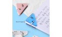 ERCRYSTO Triangle Paper Clip Document Clip Bookmarks Bag Clips Office Paper Clamps Paper Corner Clip Document Tool Binder Suitable for Office Reading Snack Set of 8 Clips Transparent Blue - BJGTHJ8LK
