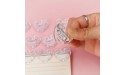 MAOXI 5Pcs Binder Clip Cute Transparent Love Clip Kawaii Clear Stationery Heart Shape Clip Practical Page Holder Fixed Clamp Office Supplies - BCF277SSP