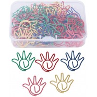 Memo Clips Durable:Paper Paper Clip Fashion Adorable 5 Colors Colorful Binder Clip for Sticky Notes - BKSDB875W