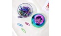 MultiBey Holographic Colorful Paper Clip Dispensers Red Blue Green Purple Smooth Steel Paperclip Bookmark Magnetic Holder Binder Clips - B6JCW86BP