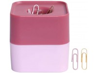 MultiBey Paper Clips Medium Paperclips Holder Built-in Magnetic Dispenser for Office Supplies Desk Organizer 100 Clips per Box Pink - B4326PYX2