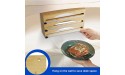 NOBLJX 3 in 1 Wrap Dispenser with Cutter Aluminum Foil and Wax Paper Compatible Up to 12 Wooden Roll Organizer Holder for Kitchen Drawer - BWC3WWNLZ
