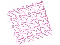 PATKAW 30Pcs Cute Pig Shaped Paper Clips Metal Office Paper Clip for Office and School Supply  Pink  - BB1VKWJQL