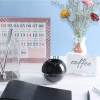 Round Paper Clip Holder,Magnetic Lid 28mm,with 100 Paper Clip,Round Paper Clip Holder Suitable for Office and School Black - BYKBRBYDQ