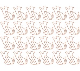 Toddmomy 25Pcs Cat Shaped Paper Clips Metal Paperclips Document Organizing Clip Stationery Office School Accessories - B58G74Q8Z