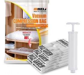2022 NEW Upgraded Premium Vacuum Storage Bags! 6 Pack 2xSmall 2xMedium 2xLarge Seven-Layer PA+TIE+PE Compression Bag! Double-Zip Seal & Triple Seal Turbo-Valve for Space Saving! with Hand-Pump - BQ9RP1XYK