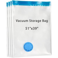 4-Pack Jumbo Vacuum Compression Storage Bags Extra Large 51x39 Vacuum Storage Space Saver Bags for Clothing,Comforter,Bedding ,Blanket - BYOJMCKW3