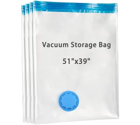 4-Pack Jumbo Vacuum Compression Storage Bags Extra Large 51x39 Vacuum Storage Space Saver Bags for Clothing,Comforter,Bedding ,Blanket - BYOJMCKW3