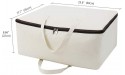 AMJ Set of 2 Storage Bags with 3-Side Zip Open & Handles House Move or Winter Garment Storage in Wardrobe Beige - B117MHVFE