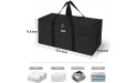 BALEINE Extra Large Storage Tote with Zippers & Carrying Handles Heavy-Duty Oxford Fabric Moving Bags for Laundry Space Saving Storage Charcoal Black - B2TC869SH
