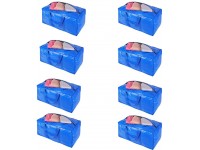 Heavy Duty Extra Large Storage Bags Moving Bags College Dorm Essentials Extra Large Storage Bags for Moving Supplies Christmas Decorations Storage Double Zipper Design Blue 8 pack - BZ4T4EZT6