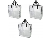 Ikea DIMPA 3 pcs Extra Large Storage Bag Clear Heavy Duty Bags Moth and Moisture Protection Storage Bags - BVTN3PE2G