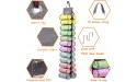 Legging Storage Bag Storage Hanger Can Holds 24 Leggings or Shirts Jeans Compartment Storage Hanger Foldable Leggings Organizer Clothes Portable Closets Roll HolderGrey - B2I1A9KGE