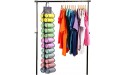 Legging Storage Bag Storage Hanger Can Holds 24 Leggings or Shirts Jeans Compartment Storage Hanger Foldable Leggings Organizer Clothes Portable Closets Roll HolderGrey - B2I1A9KGE