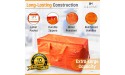 Lulu Hive Storage Bags Space Saving Carrier for Packing Moving Traveling Camping Organizing Heavy-Duty Polypropylene Plastic Durable Handles & Zippers Collapsible Water-Resistant Tote Orange 4-Pack - BWSG3PAQ8