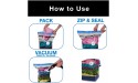 MagicBag Smart Design Instant Space Saver Storage Cube Extra Large Set of 4 Bags Total Airtight Double Zipper Vacuum Seal Clothing Pillows Home Organization - BOKE2TK7A