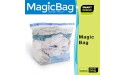 MagicBag Smart Design Instant Space Saver Storage Cube Extra Large Set of 4 Bags Total Airtight Double Zipper Vacuum Seal Clothing Pillows Home Organization - BOKE2TK7A