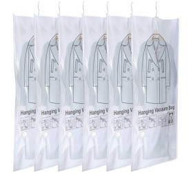 Neahom 6 Long Hanging Vacuum Bags Vacuum Space Saver Bags for Clothes Vacuum Space Storage Compression Bags - BXMXEXNO9