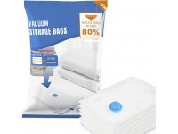Vacuum Storage Bags 80% More Space Saver Bags 8 Pack Vacuum Storage Bags for Comforters Clothes Blanket Bedding - BOMQNUYUN