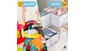 2 Pack Wardrobe Clothes Organizer 6-7 Grids with Support Plate Foldable Washable Clothes Drawer Organizer and Clothes Organizer for Sweaters Shirts Skirts Shorts - BU6XUJ83B