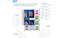 BRIAN & DANY Portable Cartoon Clothes Closet DIY Modular Storage Organizer Sturdy and Safe Wardrobe for Children and Kids 8 Cubes&2 Hanging Sections 30% Deeper Than Standard Version Blue - B2WM8TDGZ