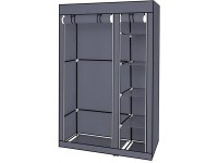 DAVEBELLA SB 67" Portable Clothes Closet Wardrobe with Non-Woven Fabric and Hanging Rod Quick and Easy to Assemble Grey for Bedroom,Entrance,Living Room - BWGO9OXOP