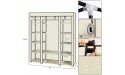 DAVEBELLA SB 69 Portable Clothes Closet Wardrobe Storage Organizer with Non-Woven Fabric Quick and Easy to Assemble Extra Strong and Durable Beige for Bedroom,Entrance,Living Room - BQOPFYEG6