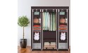 EUBOEA 69 Portable Clothes Closet Wardrobe Storage Organizer with Non-Woven Fabric Quick and Easy to Assemble Extra Strong and Durable Dark Brown for Bedroom,Entrance,Living Room - BNST00DBX