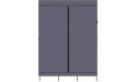 EUBOEA 71-inch Portable Closet Wardrobe Clothes Rack Storage Organizer with Shelf Gray - BKR90K6VA