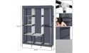 EUBOEA 71-inch Portable Closet Wardrobe Clothes Rack Storage Organizer with Shelf Gray - BKR90K6VA