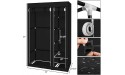 HGPZ 67 Portable Clothes Closet Wardrobe with Non-Woven Fabric and Hanging Rod Quick and Easy to Assemble Black for Entrance,Living Room,Bedroom - B9CAY4VR0