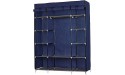 KAMIFAN 5-Layer 12-Compartment Non-Woven Fabric Wardrobe Portable Closet Navy 133x46x170cm - BW486LKBB