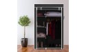 Portable Closet Wardrobe Storage Closet with Non-Woven Fabric Clothes Rack with Shelves Quick & Easy to Assemble Black - BL7W63SRH