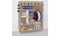 Trlec 69 High-Leg Non-Woven Fabric Assembled Cloth Wardrobe Beige for Living Room,Bedroom - BXUCNYYE9