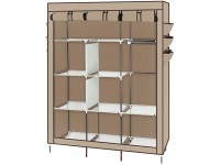 Trlec 69" High-Leg Non-Woven Fabric Assembled Cloth Wardrobe Beige for Living Room,Bedroom - BXUCNYYE9