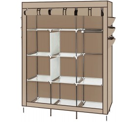 Trlec 69 High-Leg Non-Woven Fabric Assembled Cloth Wardrobe Beige for Living Room,Bedroom - BXUCNYYE9